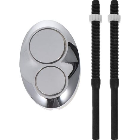 Oval ABS toilet cistern flush button, simple replacement for offices, hotels, and public spaces, random color. (1/5)