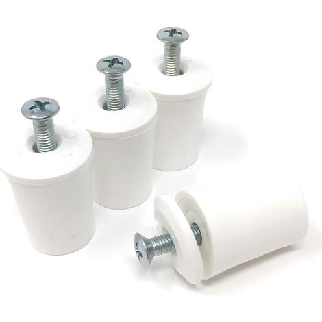 4 - Butée à tampon - Store - Pour volets roulants et jalousies - Blanc - 30 mm (1/2)