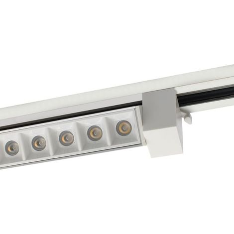 Projecteur Linéaire sur Rail Monophasé 20W 33cm Blanc - Blanc Chaud - SILUMEN (1/5)