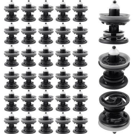 30 Pièces Clips de 7l6868243 Fixation Voiture Plastique pour Garniture Agrafe Panneau de Porte Intérieure Compatibles avec VW Golf 5 6 7 T4 T5 Passat Polo Skoda Caddy Audi A4 A5 A6 (1/5)