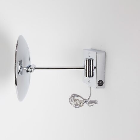 Miroir grossissant x2 à LED alimentation externe simple bras argent - Koh-I-Noor C361KK2 (1/4)