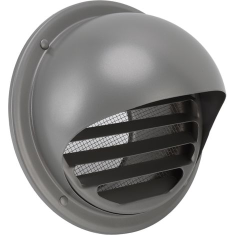 Grille d'aération ronde en acier inoxydable, étanche et coupe-vent, pour système de ventilation murale extérieure (1/5)