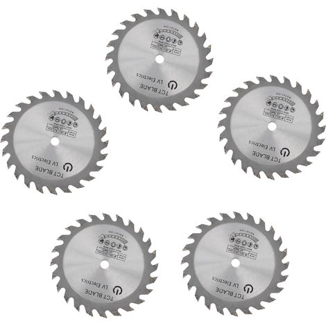 5 Stück 4,7 Zoll 24-Zahn-Hartmetall-Universalsägeblätter für die Holzbearbeitung (1/5)