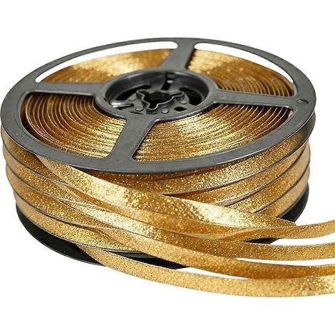 Bande d'étanchéité imperméable autocollante pour joints muraux, idéale pour baignoire, lavabo, toilettes et carrelage, 6 m x 7,5 mm, couleur or. (1/5)