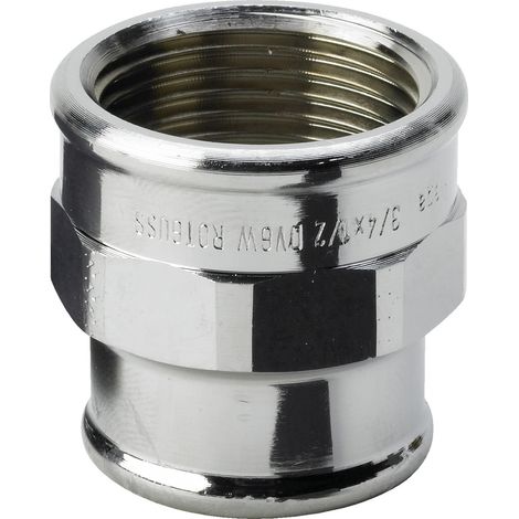 Viega Reduziermuffe, Rp1 1, Rp2 1/2 Rotguss oder Siliziumbronze, verchromt Modell 3240, 447830 (1/3)