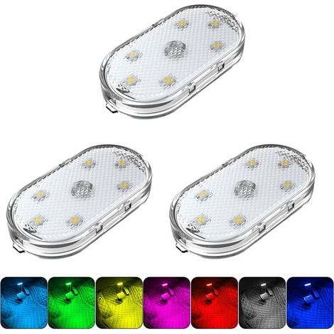 3 Pièces Tactile Plafonnier de Voiture Magnétique-Portable Éclairage Intérieur de Voiture pour Voiture Camion Placard Camping Caravane (1/5)
