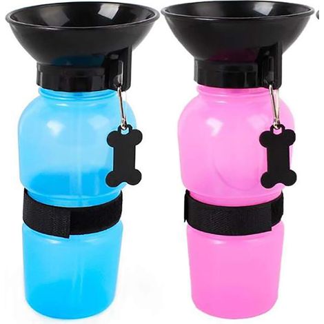 Borraccia per cani, dispenser d'acqua pieghevole e portatile per animali domestici, confezione da 2 borracce a prova di perdite per animali domestici, ideali per i viaggi. (1/5)