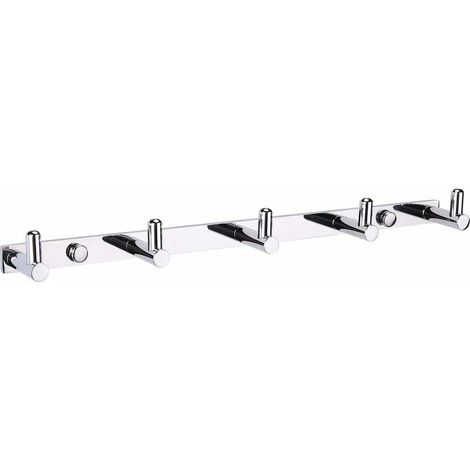 Porte-Manteau Murale - Acero Inoxidable - Para Toallas Y Ropa - Baño Dormitorio Cocina - 1 Unidad (1/5)