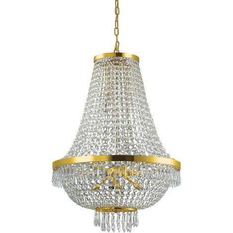 Ideal Lux Caesar - Lámpara colgante de 12 luces Dorado, G9 (1/2)