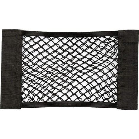 Filet de rangement adhésif pour voiture vide poche - Organisateur Coffre Voiture - Poche de Voiture Coffre de Voiture en Maille Filet Magic Sticker Bagages Sac Double Couche Sac de Poche Serria (1/5)