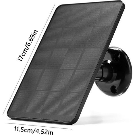 Decdeal Solarpanel für Überwachungskamera IP6 wasserdichte 360 Grad einstellbare kontinuierliche Leistung mit 10W 5 -V -Ladeplatten DC5521 Anschluss / 9,8 Fuß Kabel -Fit -Türklingel -Überwachung