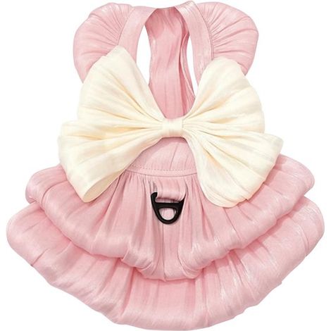 Vestido de princesa para perro y gato - Vestido tutú con lazo - Rosa - Talla L (1/5)