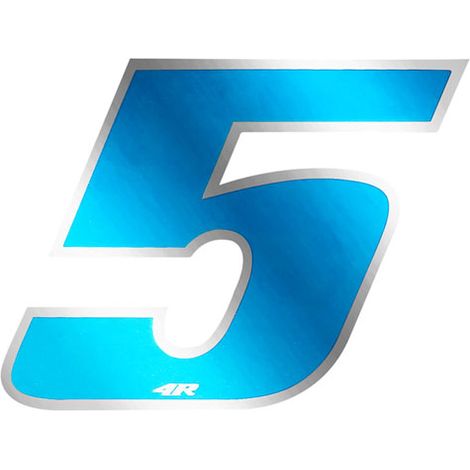 Numeri Gara Anodizzati 65 x 85 mm - Numeri: 5 - Colore: BLU