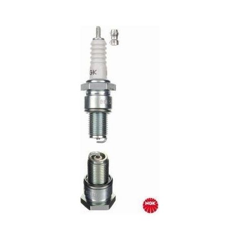 Bougie d'allumage B8ES Ø14mm Longueur Culot: 19mm Électrode Centrale En Cuivre - Olive Démontable (1/2)