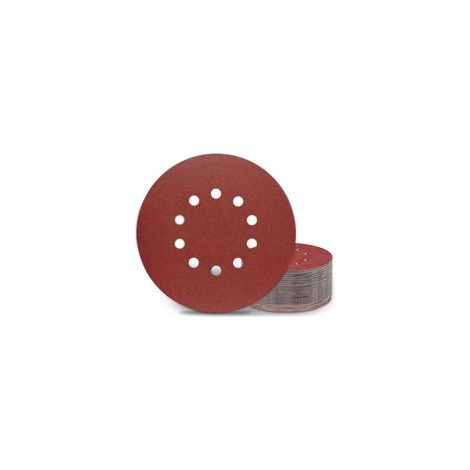 Disques de Ponçage 225 mm 25 Pièces Grain P150 10 Trous Disques Abrasifs 225 mm Ronds Papier Abrasif for Ponceuse pour Cloisons Sèches Ponceuse Girafe (1/5)