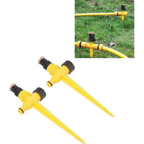 Arona Sprinkler M360, Arroseur Garden Rotatif 360° ABS, Arroseur Irrigation pour Potager et Jardin avec 2 sprinkleurs et 2 sprinkler head (1/5)