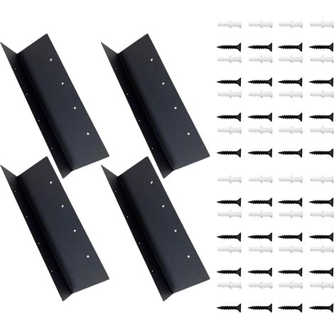 Ensemble de Supports d ' Angle pour parterres de Jardin surélevés, Supports de en métal en Forme de L, Paquet de 4 avec Disposition Multi-Trous pour jardinières et réparations de Jardin de (1/5)