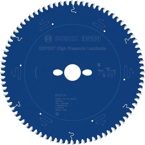 Bosch EXPERT High Pressure Laminate Circular Saw Blade 260 x 2.5/1.8 x 30mm T80