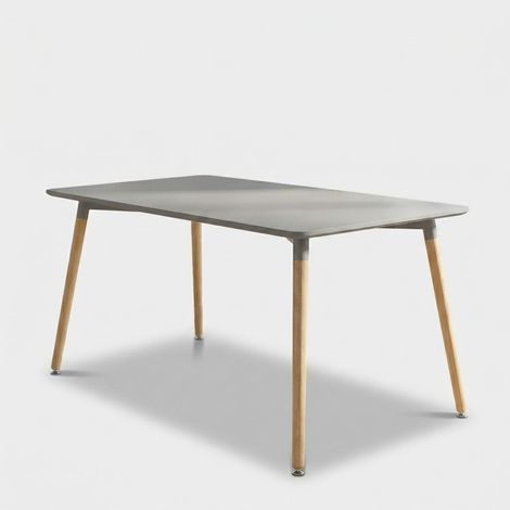 Table à manger fixe moderne en ABS et bois Lione (1/2)