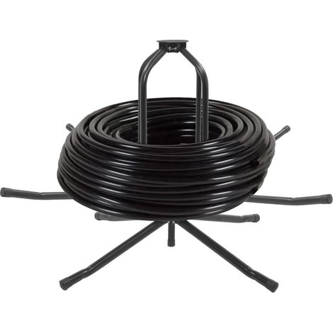 Enrouleur de tuyau en fer, capacité de charge jusqu'à 200 kg, enrouleur de tuyaux lourd avec double roulement et sac de transport pour tubes PEX/PE 16-32 mm, dérouleur professionnel pour chauffage au