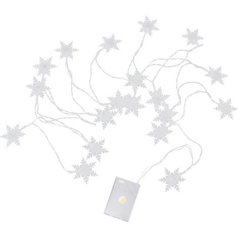 Guirlande Lumineuse LED Flocons de Neige à Piles pour Décoration de Noël (1/5)
