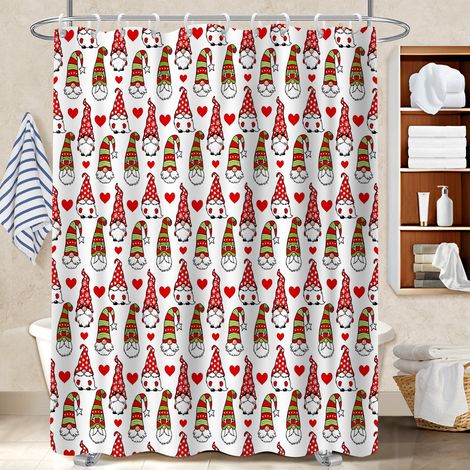 Rideau de douche tissu polyester 180x180 infroissable rideau étanche pour logement étudiant (1/5)