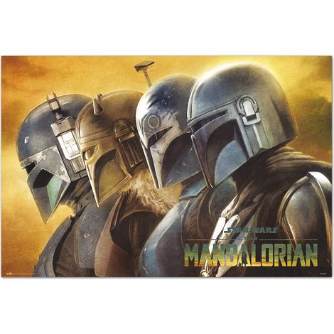 Poster di Erik del Gruppo dedicato a Star Wars: The Mandalorian, Mandaloriani – Lamina decorativa – Prodotto con licenza ufficiale