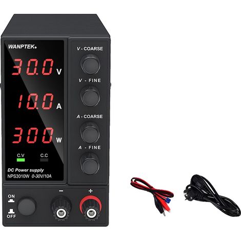 Fuente de alimentación, voltaje ajustable, pantalla de alta precisión, NPS3010W de 3 dígitos. (1/2)