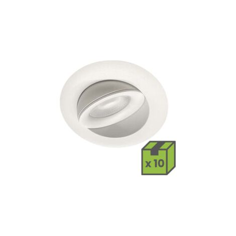 Lot de 10 Spots encastrés orientables LED Swing slim blanc - CTC - 2700K/3000K/4000K - SWISWCTC - Asled
