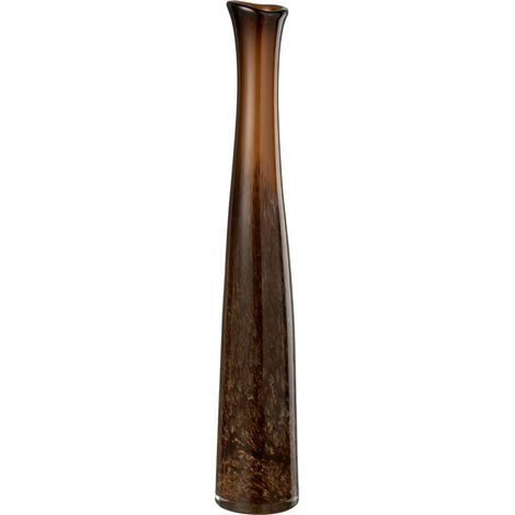 Vase Cylindrique en Verre "Lester" 54cm Marron Foncé