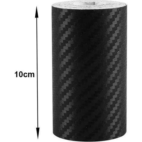 (10 cm - 7 m) Bande adhésive de protection en fibre de carbone nano pour voiture, protection de seuil et de pare-chocs, film protecteur étanche 3/10 m (1/4)