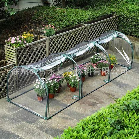 Housse transparente étanche seule grande serre longue dimensions 300 100 80 protection pour fleurs et légumes (1/3)