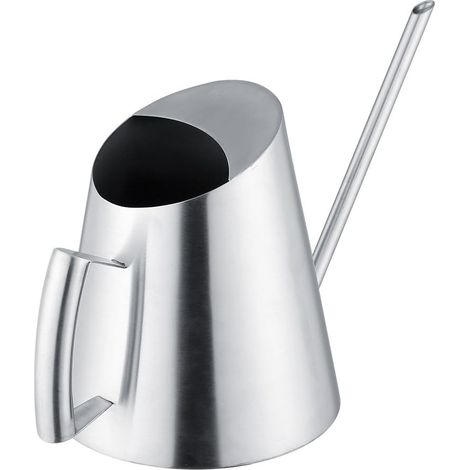 BRAVIX Arrosoir en Acier Inoxydable Moderne Style 1500ML Longue Bouche Pot D'arrosage pour Le Bureau À La Maison Plantes Intérieur Fleurs Jardin en Plein Air