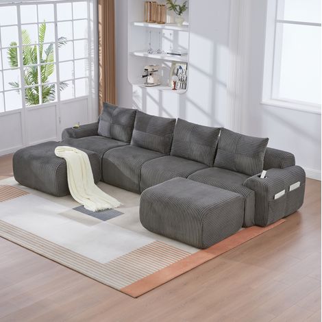 divano seduta 333x174 modulare con tasca laterale HAVRYA (1/5)