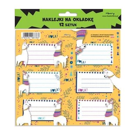 Autocollants pour cahier - Lamas (12 pièces)