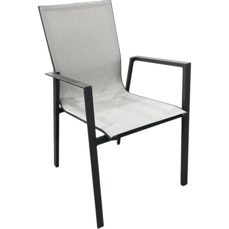 SEDIA MOD. OYSTER ANTRACITE E TEXTILENE GRIGIO CHIARO (1/3)