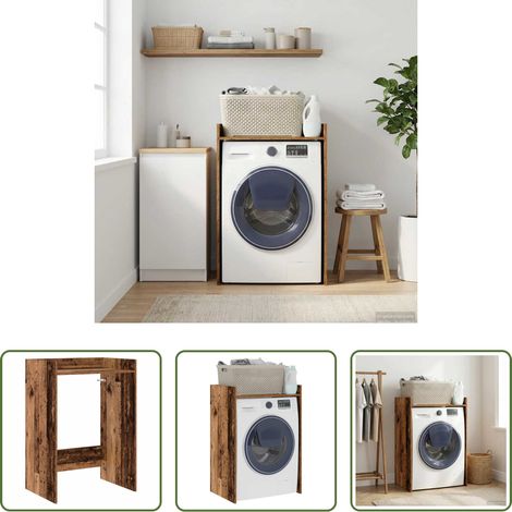 Armoire lave-linge - Armoire pour machine à laver Bois ancien 67,5 x 48 x 97 cm (1/5)