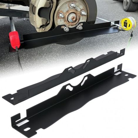 Lot de 2 Outil d'alignement des roues, Acier inoxydable, Fente anti-chute, Trou de suspension, Véhicules divers (1/5)