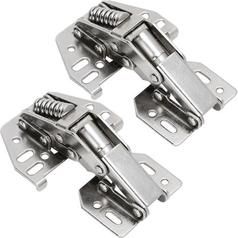 Set mit 2 brückenförmigen Federscharnieren für Schränke, Möbel, Regale und Heimwerkerprojekte. (1/5)