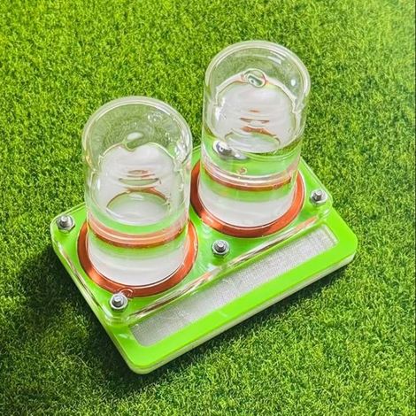 Distributeur d'eau pour Fourmis à Double Tours - Tube en Verre Anti-Fuites, Grande Capacité pour Fourmilière, Terrarium Reptiles et Insectes (Green,