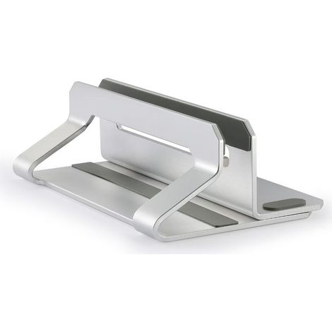 Vertikaler Laptopständer aus Aluminium mit verstellbarem Schlitz von 12 bis 42 mm, platzsparende vertikale Aufbewahrung, geeignet für MacBook und andere Laptops.