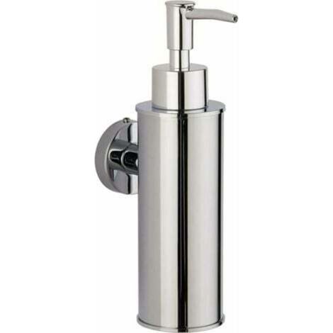 Dispenser di sapone a parete in acciaio inox 304 color argento, dispenser di sapone a pulsante a parete per gel doccia e gel igienizzante per le mani da hotel