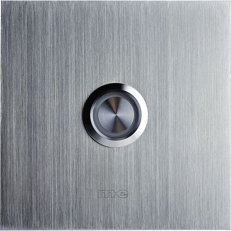 m-e modern-electronics 41012 Klingelplatte 1fach Silber 8-24 V AC/DC/1 A (1/2)