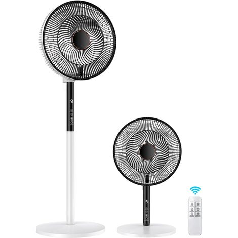 Ventilateur sur pied avec Télécommande,9 Vitesses, Minuterie 9h, 4 Modes, Écran LED,Oscillant 90°+15°, Commande Tactile (1/5)