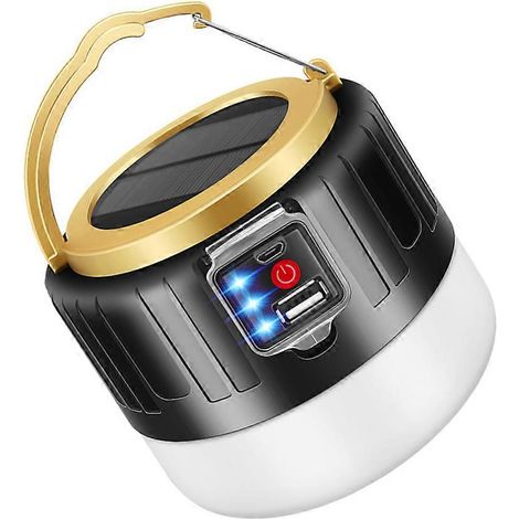 Lampe de camping solaire rechargeable USB, lanterne solaire pour le camping (1/5)