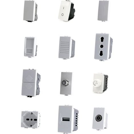 Mapam serie elettrica Frutti Compatibili serie Bticino Matix - JOY Supporto 3 Moduli