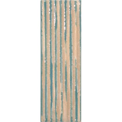 Carrelage grès cérame effet graphique CASABLANCA - Relief (rectangle) 15x5cm Water - - boîte de 0.53 m2 - Gioia Materia