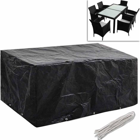 Maison Exclusive - Coperture Arredi Giardino 2pz Polyrattan 6 Persone 240x140cm (1/5)