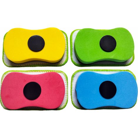 Spugna per lavagna cancellabile a secco con panno 6,5 x 10,5 x 1,5 cm x 1 pezzo (1/5)
