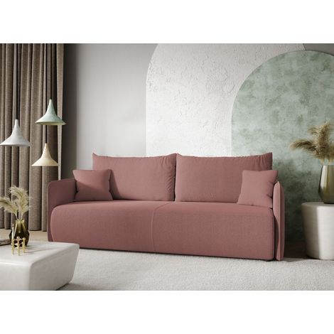 Sofa 2-Sitzer mit Schlaffunktion CALGARY Stoff Curio Rose (1/4)